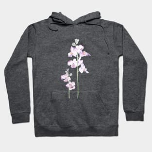 purple orchid watercolor Hoodie